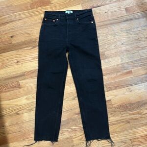 Redone Black Denim Jeans, Size 28